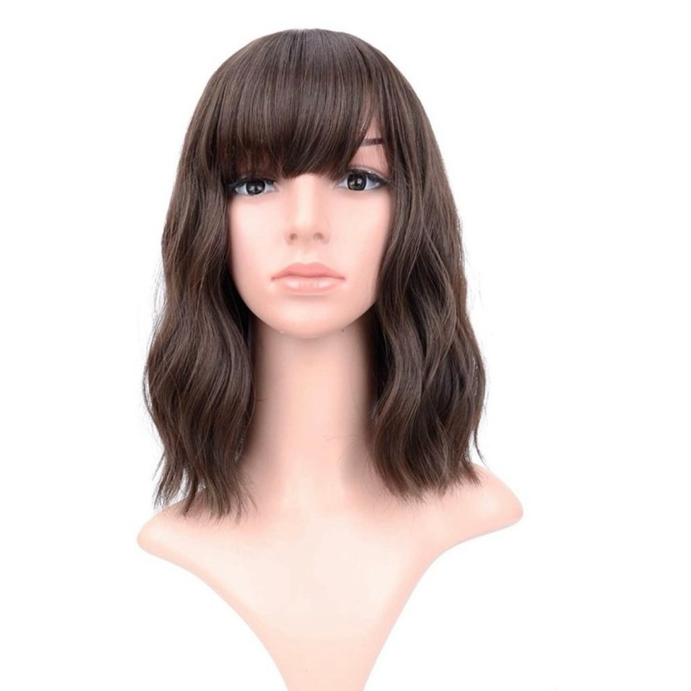 New Wig Wavy Honey Brown Mix Light blonde Highligts 12' inch